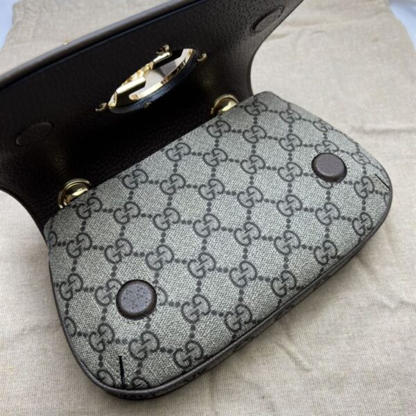 GUCCI BLONDIE MINI SHOULDER BAG WITH BEIGE AND EBONY GG SUPREME CANVAS - GB78 - Image 5