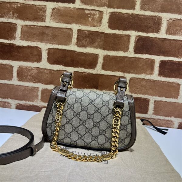 GUCCI BLONDIE MINI SHOULDER BAG WITH BEIGE AND EBONY GG SUPREME CANVAS - GB78 - Image 2