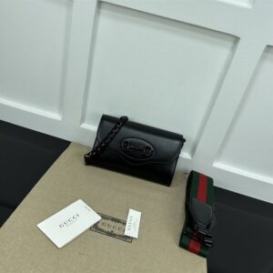 GUCCI HORSEBIT 1955 MINI BAG IN BLACK LEATHER - GB33