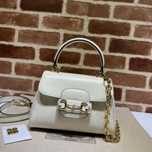 GUCCI HORSEBIT 1955 MINI BAG WITH WHITE LEATHER - GB19