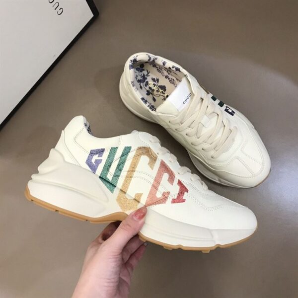 GUCCI IVORY RHYTON RAINBOW GLITTER SNEAKERS – GCC013 - Image 8