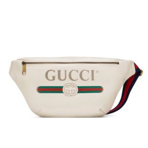 GUCCI LOGO-PRINT LEATHER BELT BAG - BG010