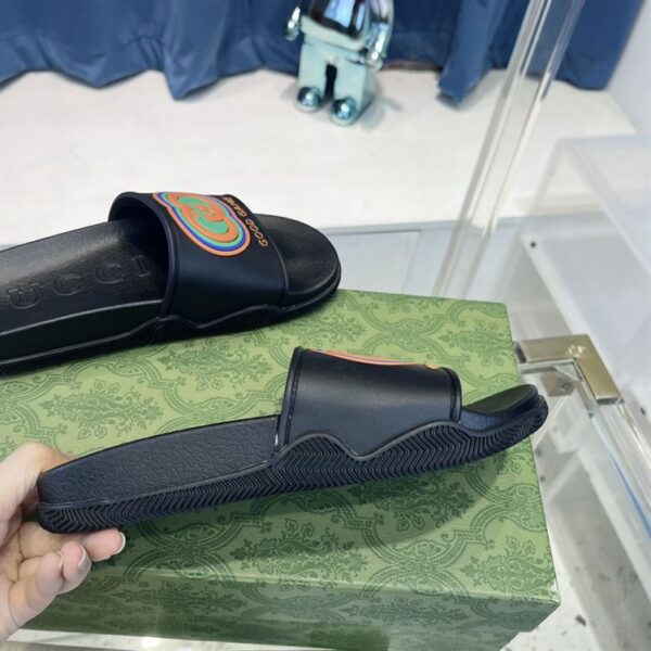 GUCCI SLIDE INTERLOCKING G LEATHER BLACK FOR MEN – GSL008 - Image 4