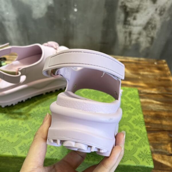 GUCCI WOMEN'S HORSEBIT FLATFORM SANDAL LIGHT PINK RUBBER – GSL018 - Image 6