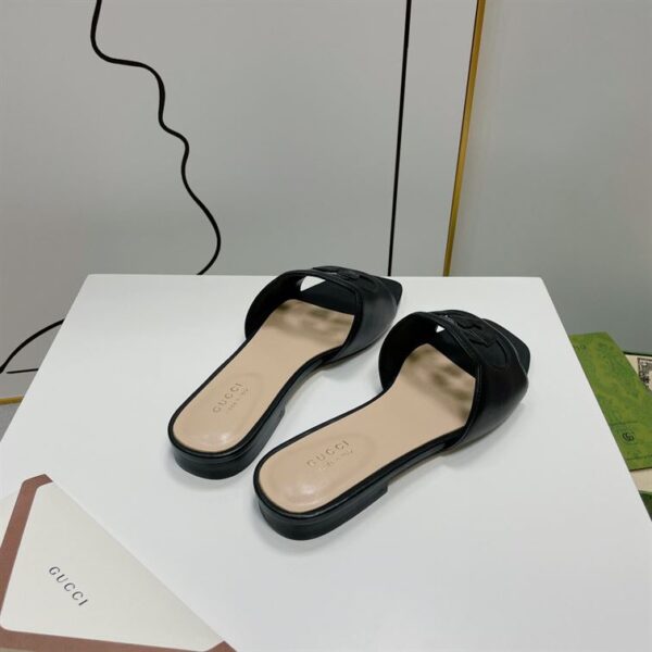 GUCCI WOMEN'S INTERLOCKING G CUT-OUT SLIDE SANDAL – GSL012 - Image 5