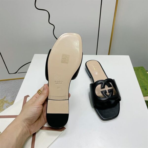 GUCCI WOMEN'S INTERLOCKING G CUT-OUT SLIDE SANDAL – GSL012 - Image 6