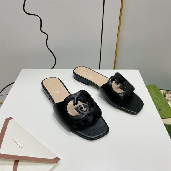 GUCCI WOMEN'S INTERLOCKING G CUT-OUT SLIDE SANDAL – GSL012 - Image 3
