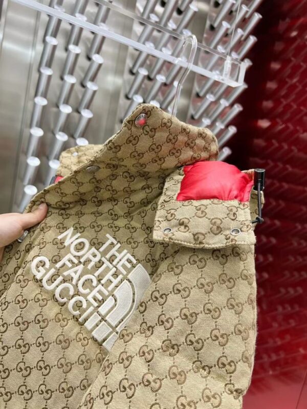 GUCCI X THE NORTH FACE PRINT JACKET BEIGE EBONY – GCJ011 - Image 8