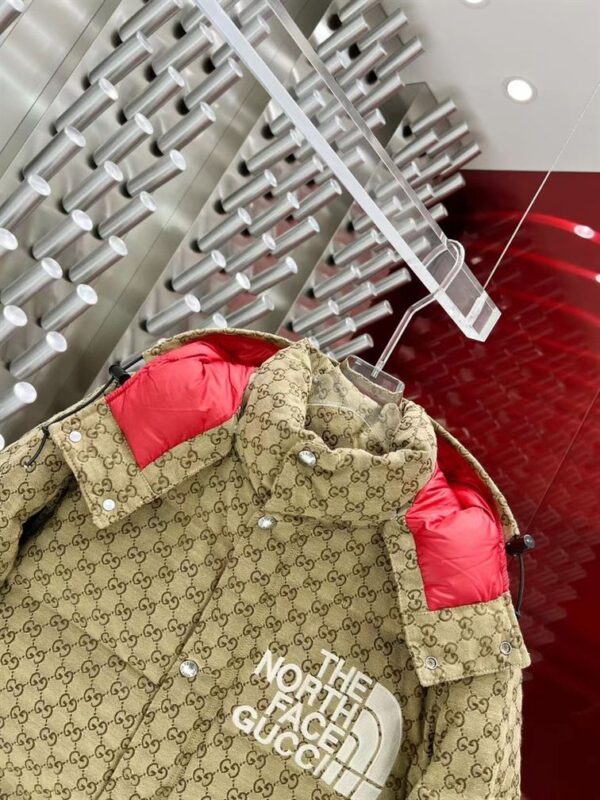 GUCCI X THE NORTH FACE PRINT JACKET BEIGE EBONY – GCJ011 - Image 5