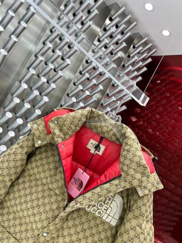 GUCCI X THE NORTH FACE PRINT JACKET BEIGE EBONY – GCJ011 - Image 4