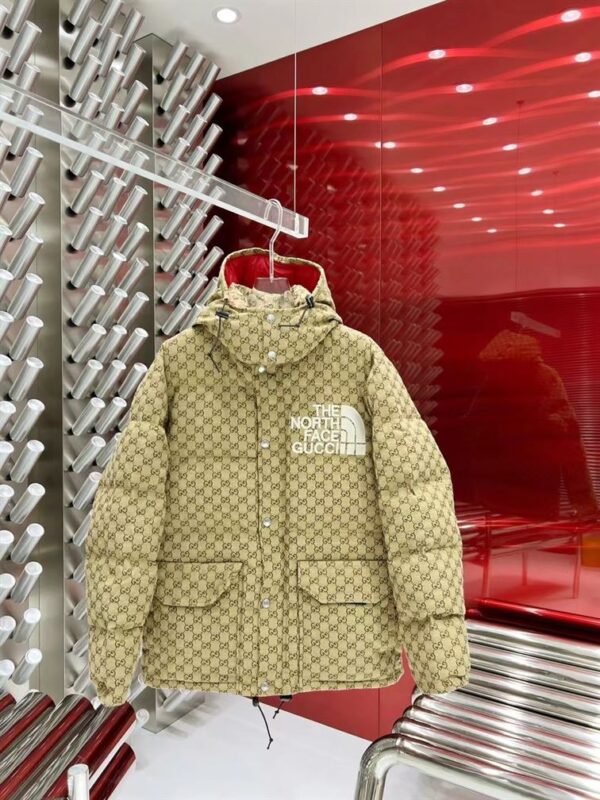 GUCCI X THE NORTH FACE PRINT JACKET BEIGE EBONY – GCJ011 - Image 2