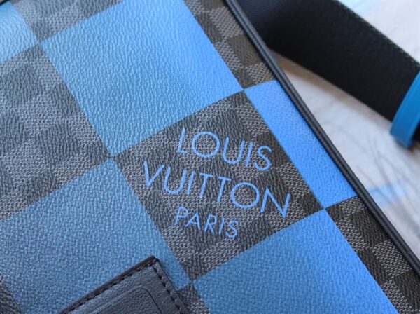LOUIS VUITTON ALPHA MESSENGER DAMIER GRAPHITE GIANT BLUE - LVB044 - Image 8