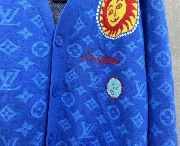 LOUIS VUITTON LV x YK MONOGRAM FACES KNITTED CARDIGAN – LVH052 - Image 6