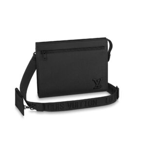 LOUIS VUITTON MESSENGER VOYAGE BLACK AEROGRAM COWHIDE LEATHER - LVB003
