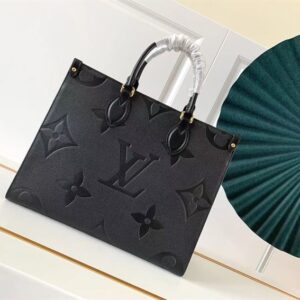 LOUIS VUITTON ONTHEGO MM BLACK MONOGRAM EMPREINTE - LW031