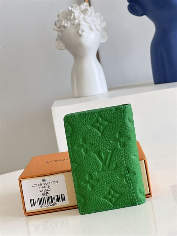 LOUIS VUITTON POCKET ORGANIZER IN GREEN MONOGRAM TAURILLON - WLV037 - Image 2