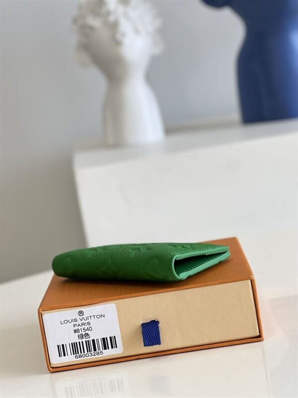 LOUIS VUITTON POCKET ORGANIZER IN GREEN MONOGRAM TAURILLON - WLV037 - Image 4