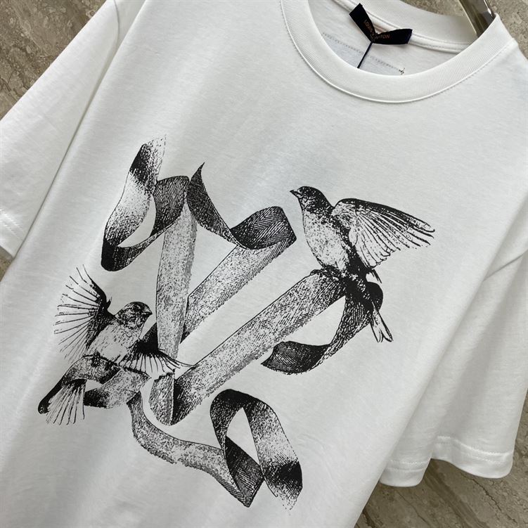 LOUIS VUITTON PRINTED COTTON T-SHIRT – LVTS063 - Image 4
