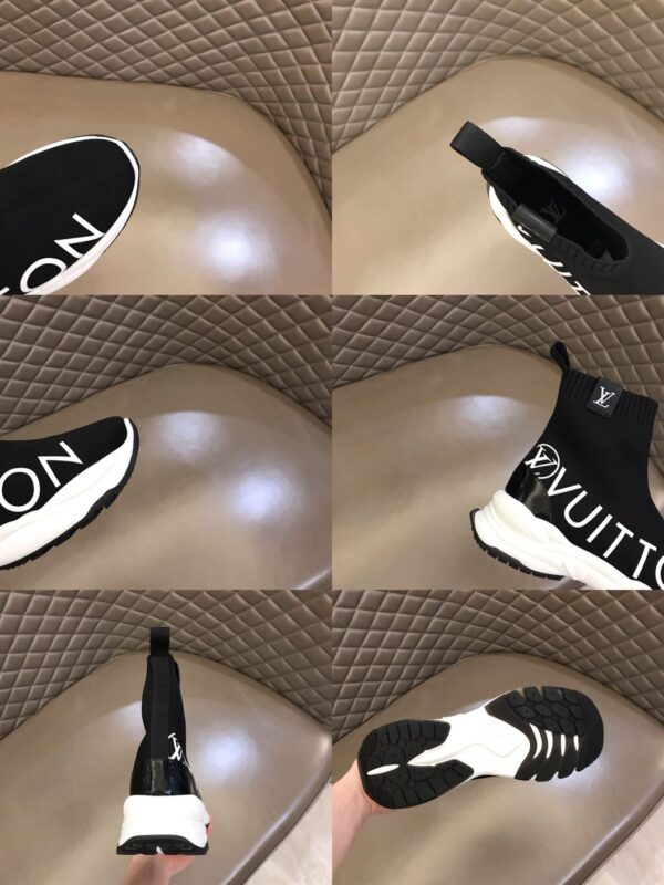 LOUIS VUITTON RUN 55 SNEAKER BOOT IN BLACK – LVS086 - Image 7