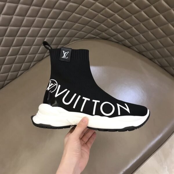 LOUIS VUITTON RUN 55 SNEAKER BOOT IN BLACK – LVS086 - Image 6