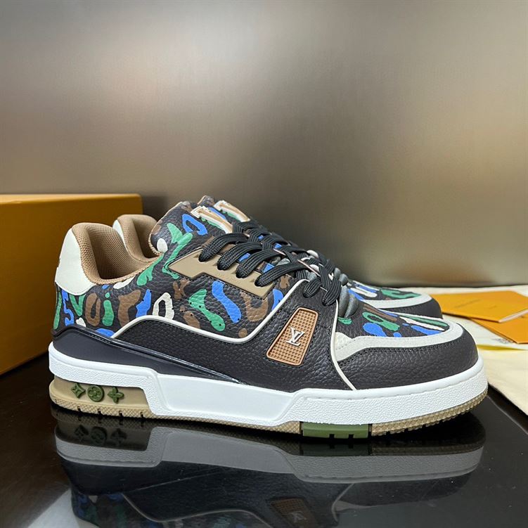 LOUIS VUITTON TRAINER SNEAKER IN KHAKI – LVS145 - Image 3