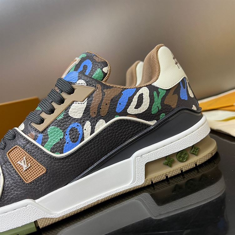 LOUIS VUITTON TRAINER SNEAKER IN KHAKI – LVS145 - Image 6