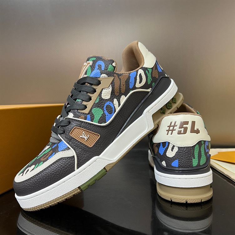 LOUIS VUITTON TRAINER SNEAKER IN KHAKI – LVS145 - Image 7