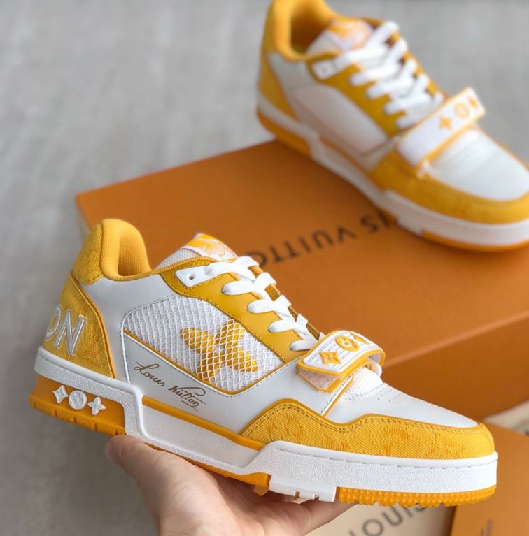 LOUIS VUITTON TRAINER SNEAKER YELLOW – LVS020 - Image 3