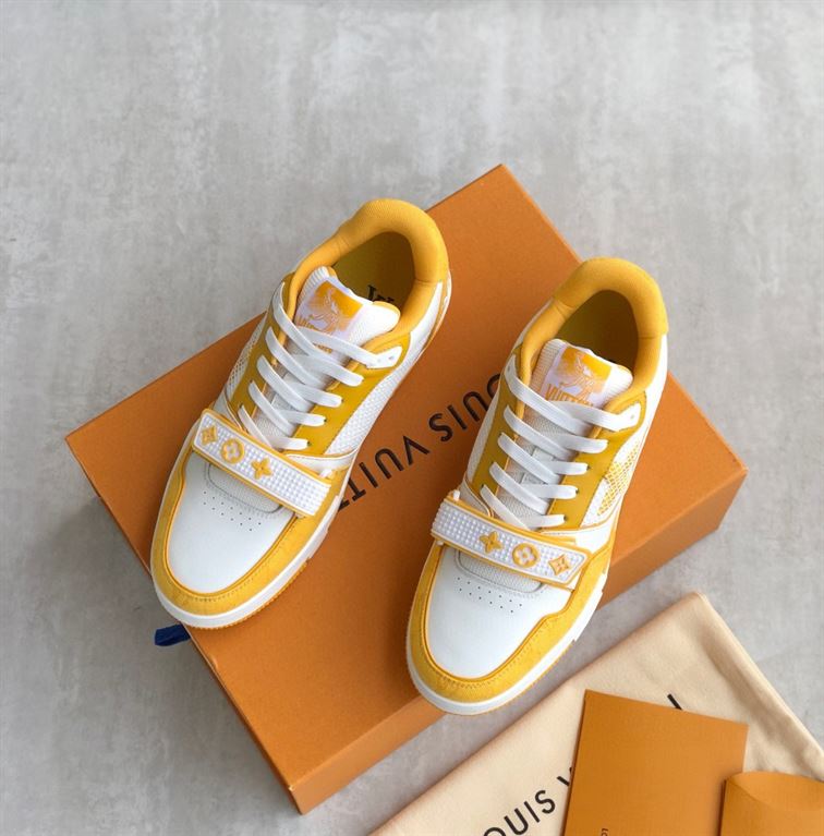 LOUIS VUITTON TRAINER SNEAKER YELLOW – LVS020 - Image 5