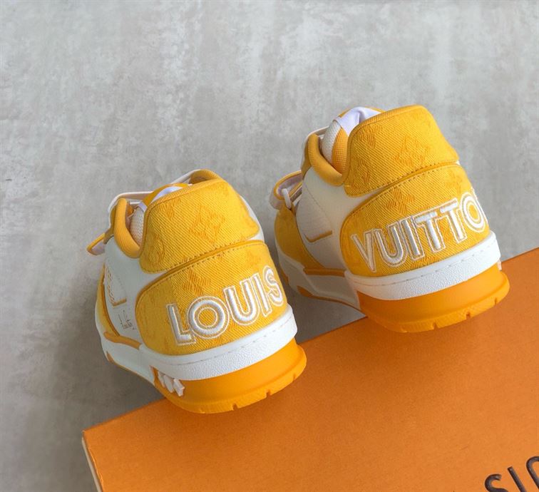LOUIS VUITTON TRAINER SNEAKER YELLOW – LVS020 - Image 8