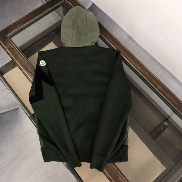 MONCLER DOWN FRONT FULL ZIP CARDIGAN GREEN – MC097 - Image 2