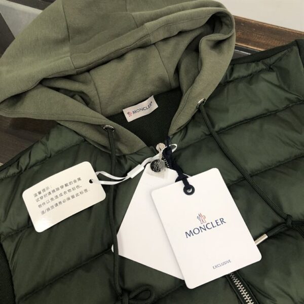 MONCLER DOWN FRONT FULL ZIP CARDIGAN GREEN – MC097 - Image 4