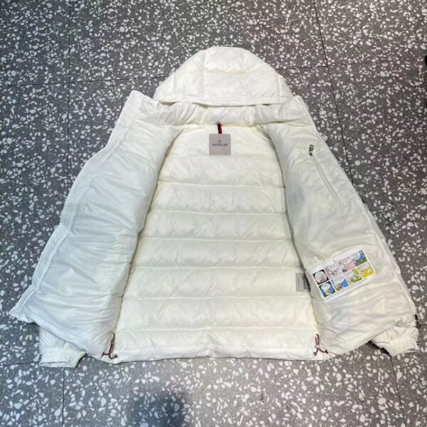MONCLER WHITE DOWN SAULX PUFFER JACKET – MC026 - Image 8