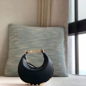 NANO FENDYGRAPHY BLACK LEATHER CHARM - F037