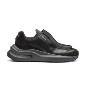 PRADA SYSTEME BRUSHED LEATHER SNEAKERS – PRS050
